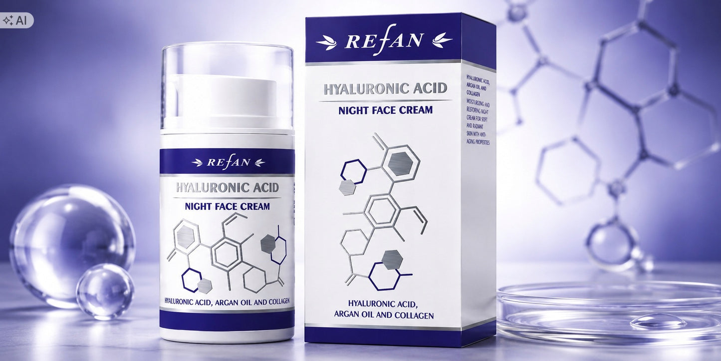 REFAN Krem do Twarzy na Noc HYALURONIC ACID 50 ml