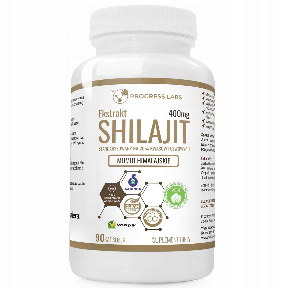 Mumio himalajskie Shilajit 90 kapsułek – Progress Labs