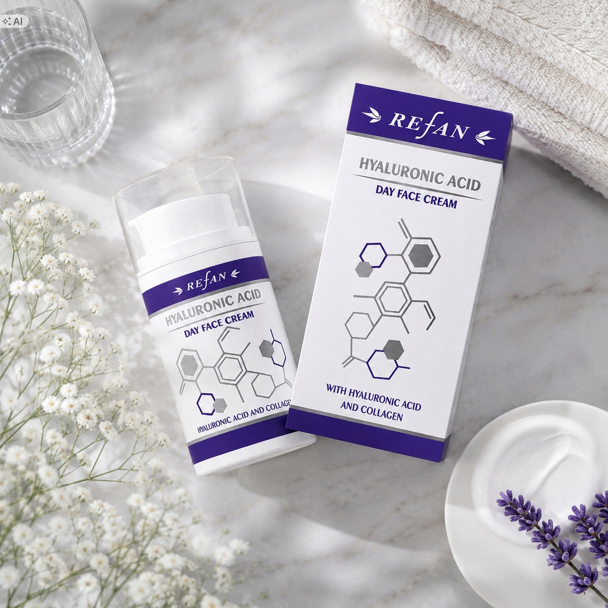 REFAN Krem do Twarzy na Dzień HYALURONIC ACID 50 ml