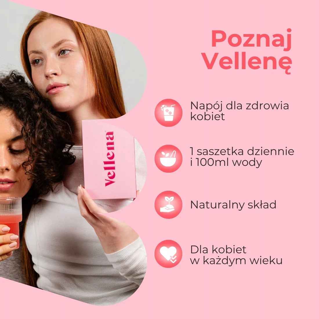 Vellena Napój Malinowy 30 saszetek