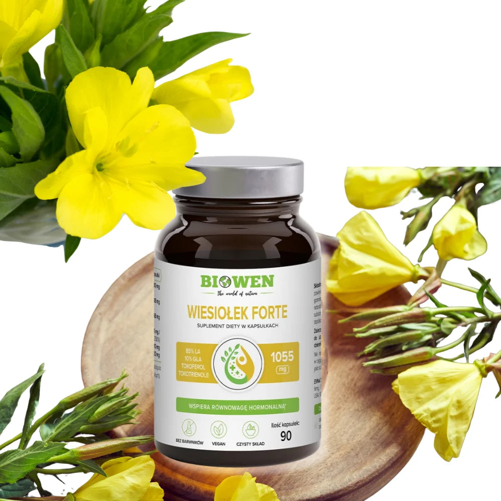 Olej z nasion wiesiołka 90 kapsułek – MOCNY GLA + Witamina E