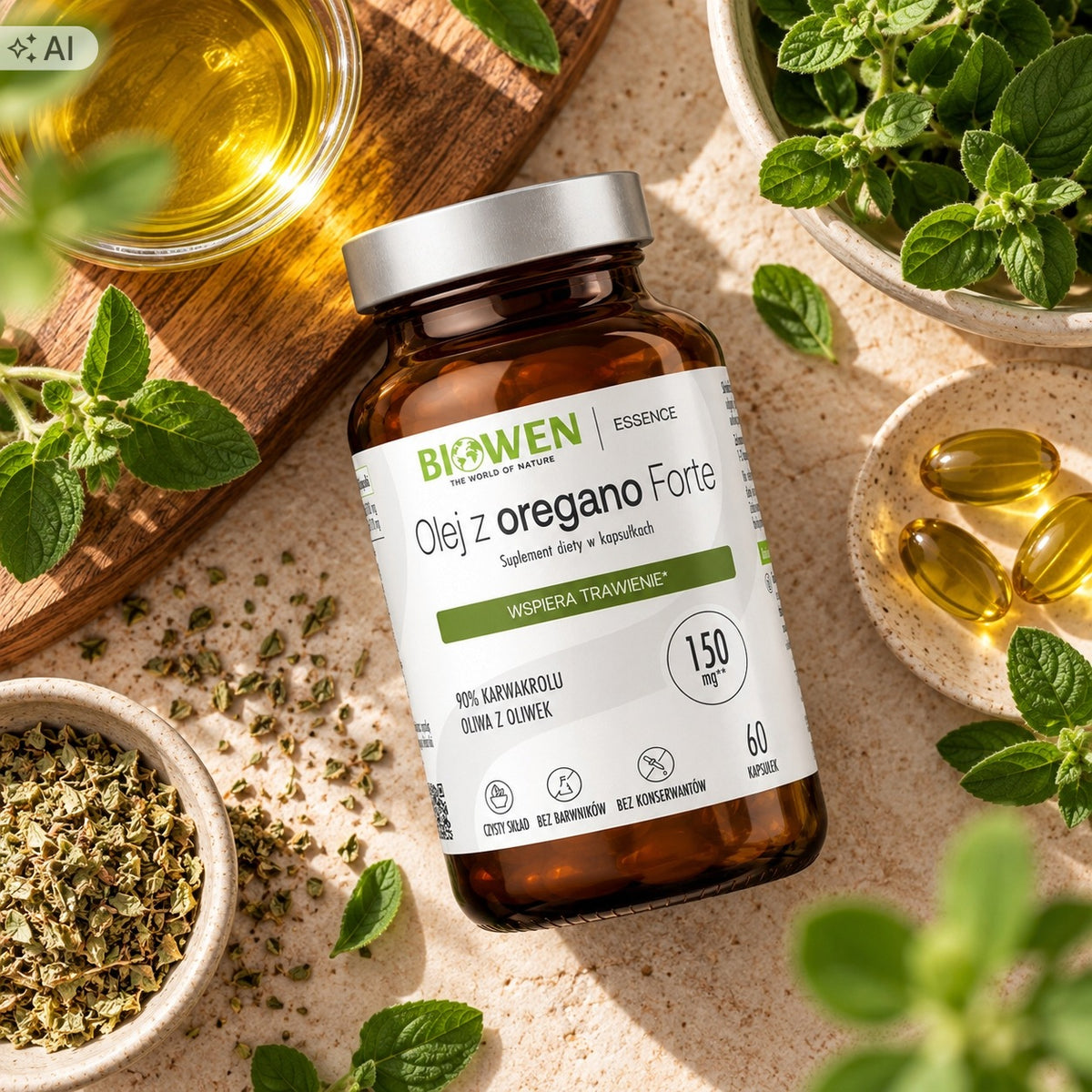 Biowen Olej z Oregano Forte 60 kapsułek