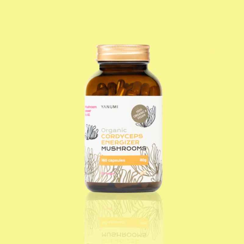 YANUMI Organic Cordyceps Maczużnik energia witalność wydolność 160 kaps.