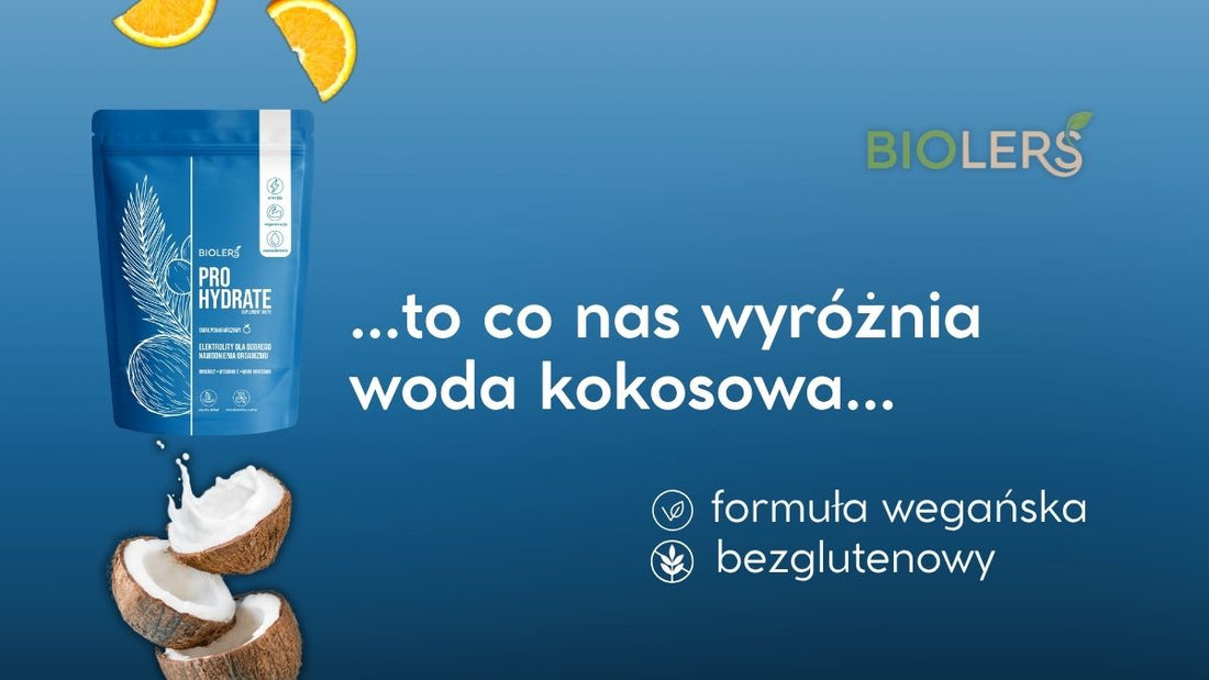 PRO Hydrate od BIOLERS elektrolity, które wyróżnia woda kokosowa