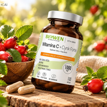 Biowen Witamina C + Cynk Forte 100 kapsułek
