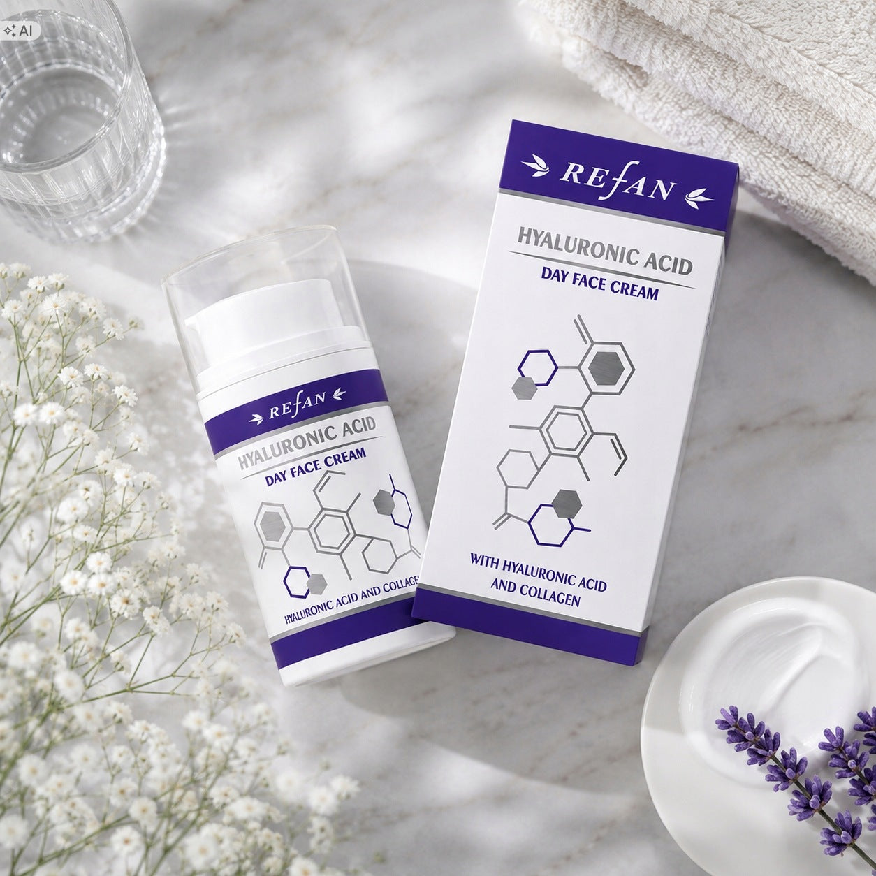 REFAN Krem do Twarzy na Dzień HYALURONIC ACID 50 ml