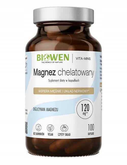 Biowen Magnez Chelatowany Biglycynian 100 kapsułek