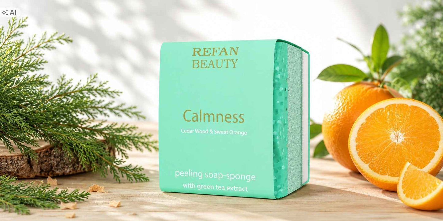 REFAN Gąbka-Mydło Calmness Cedr Pomarańcza  75 g