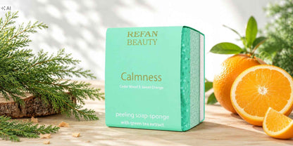 REFAN Gąbka-Mydło Calmness Cedr Pomarańcza  75 g