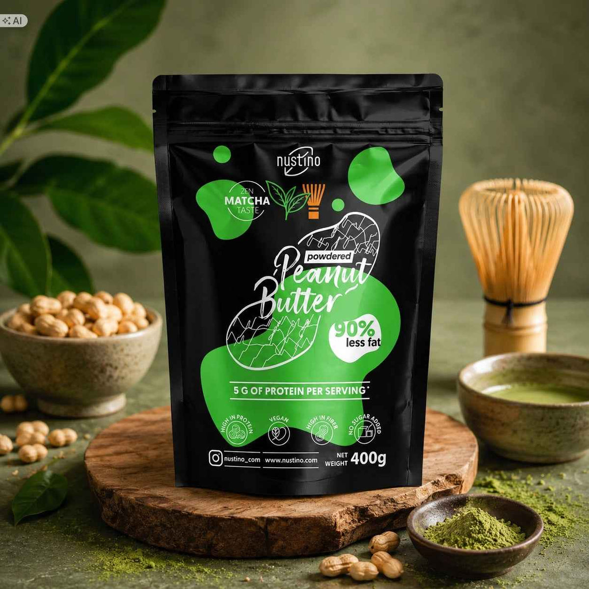 Nustino Masło Orzechowe w Proszku Matcha 400 g