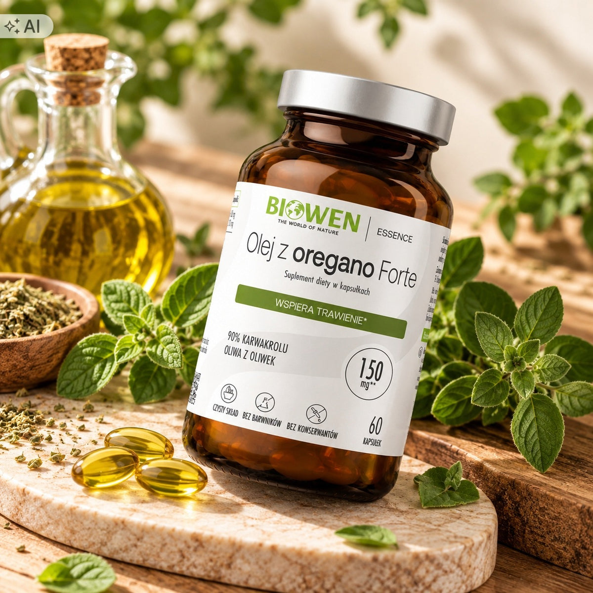 Biowen Olej z Oregano Forte 60 kapsułek