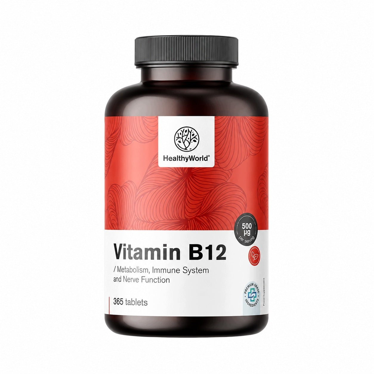 Healthy World Witamina B12 500 µg 365 tabletek
