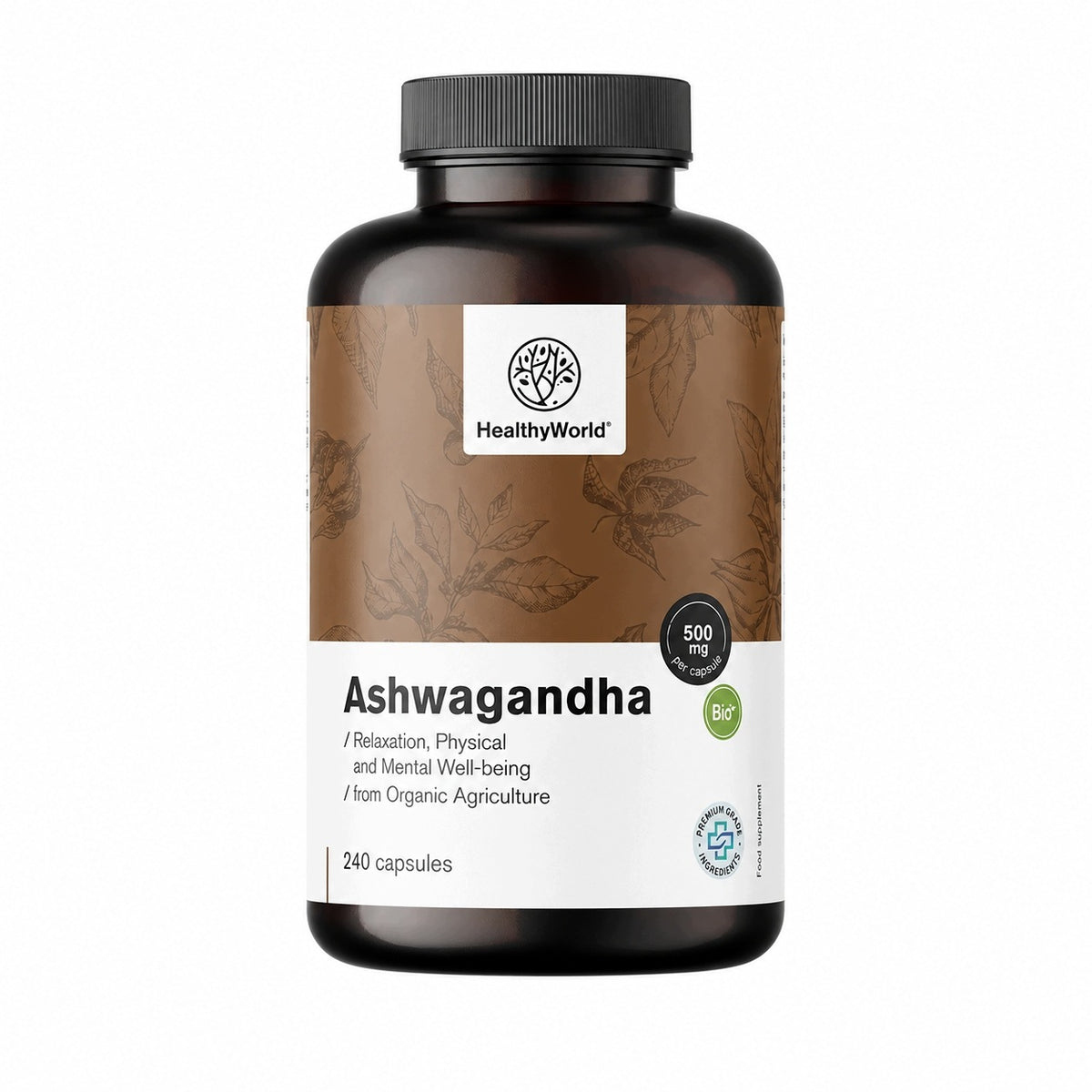 Healthy World Ashwagandha 500 mg  240 kapsułek