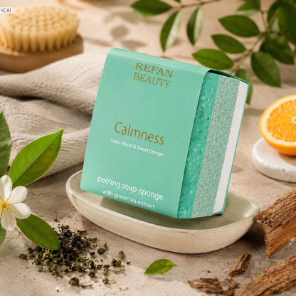REFAN Gąbka-Mydło Calmness Cedr Pomarańcza  75 g