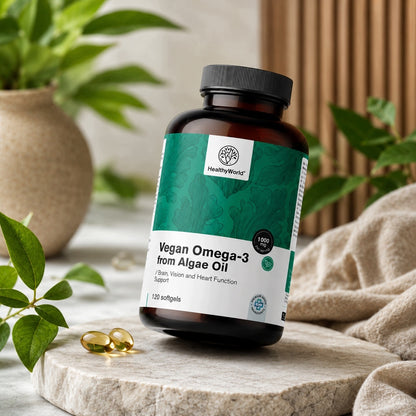 Healthy World Wegańskie Omega-3 1000 mg - z alg 120 kapsułek