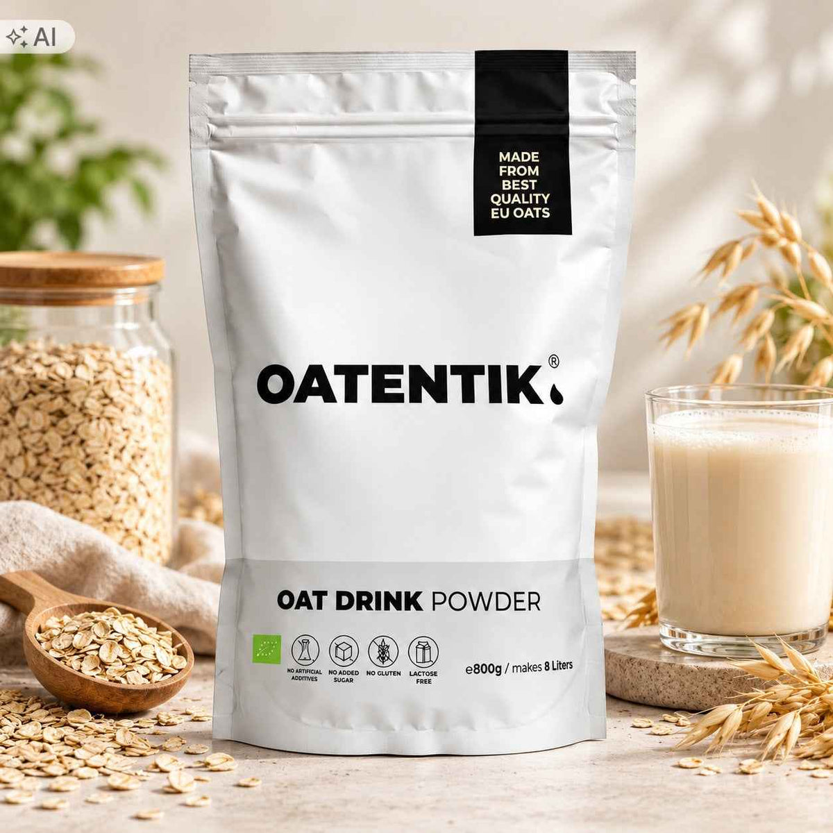OATENTIK Ekologiczny napój owsiany w proszku 800 g