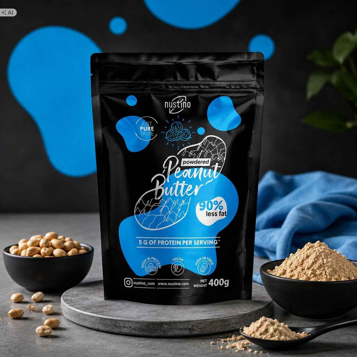 Nustino Masło Orzechowe w Proszku Pure 400 g