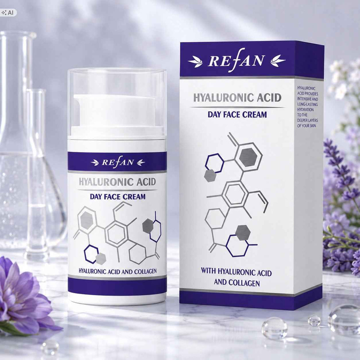 REFAN Krem do Twarzy na Dzień HYALURONIC ACID 50 ml