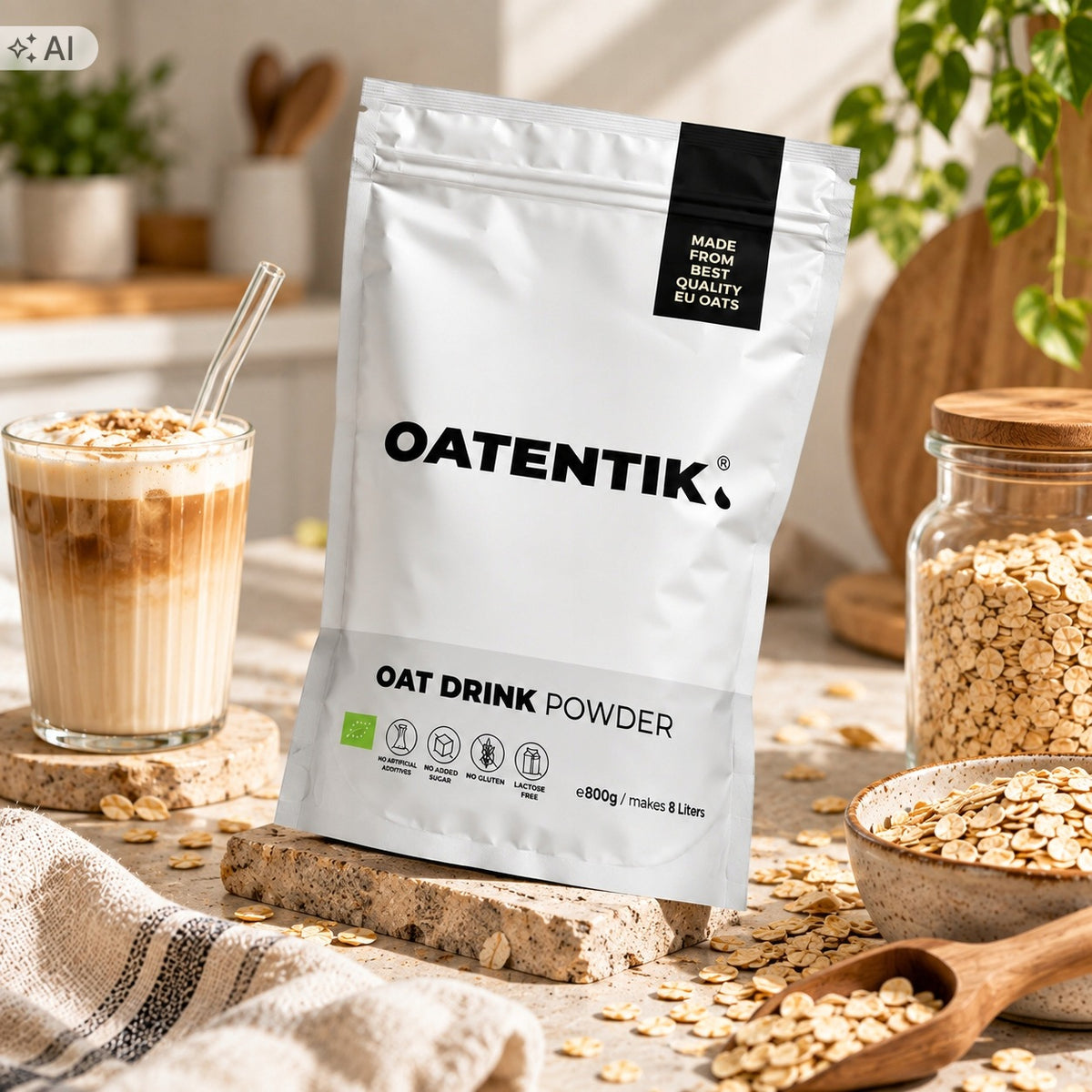 OATENTIK Ekologiczny napój owsiany w proszku 800 g