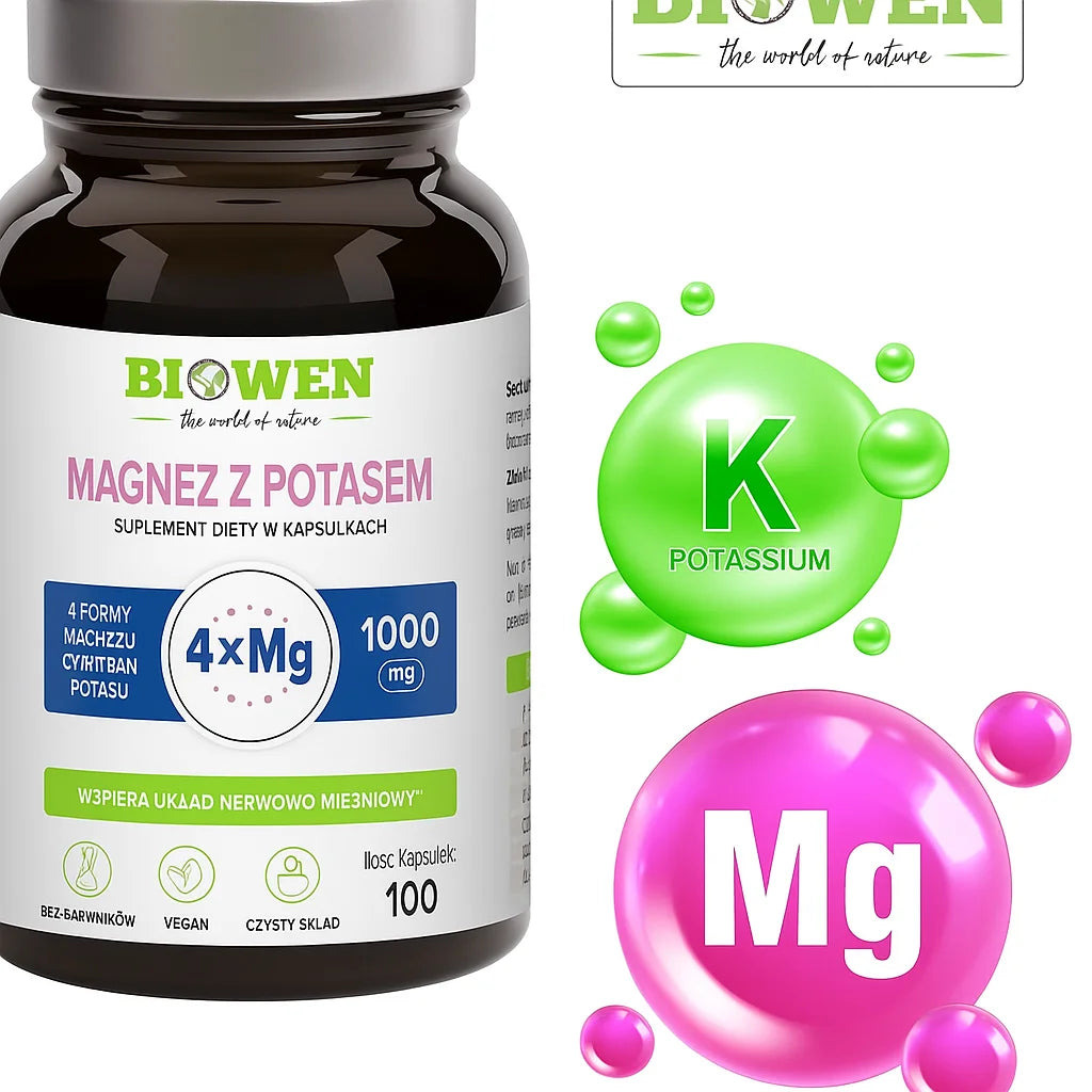 Biowen Magnez z potasem 100 kapsułek