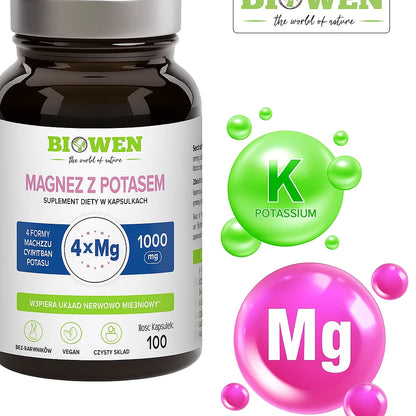 Biowen Magnez z potasem 100 kapsułek