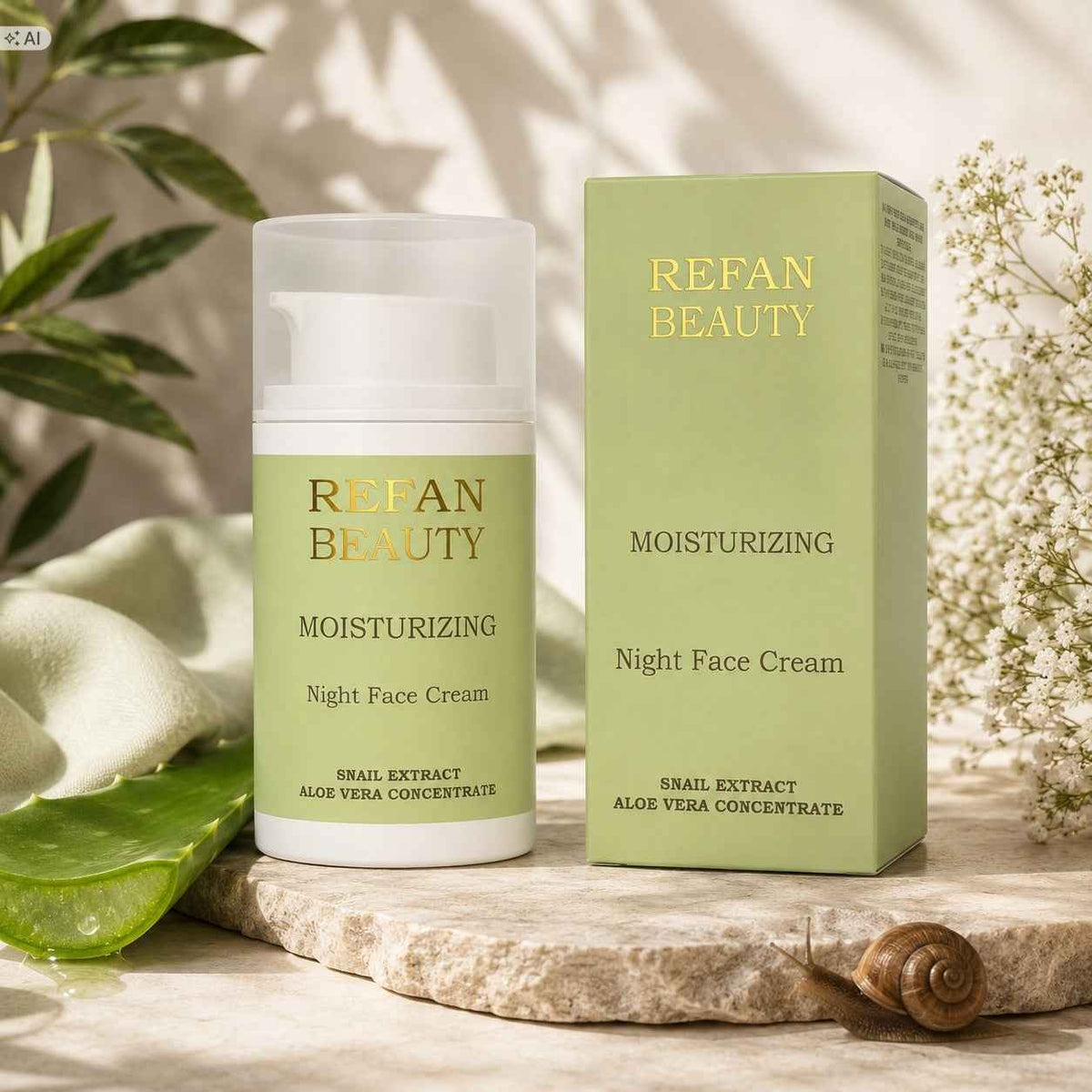 REFAN Krem do Twarzy na Noc MOISTURIZING 50 ml