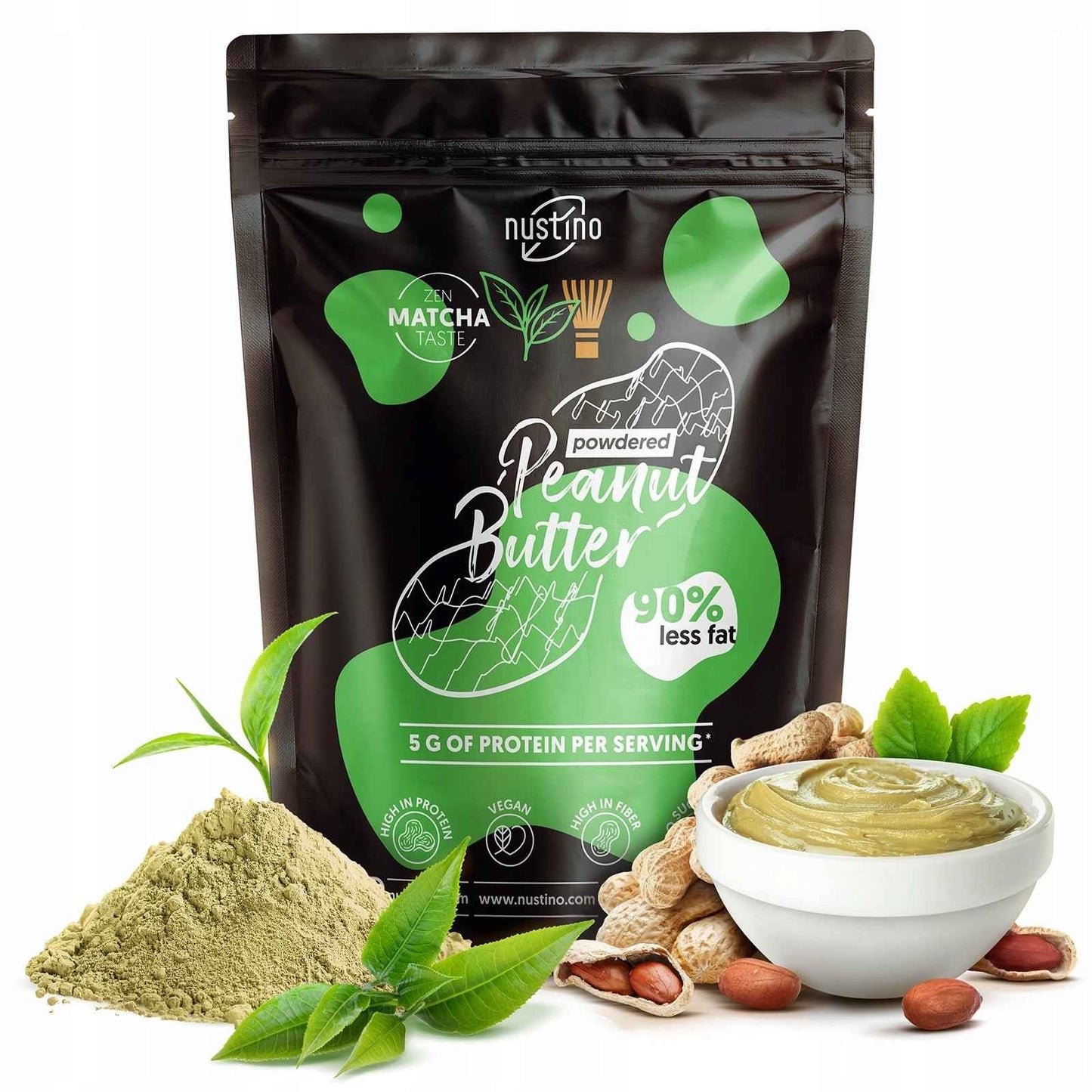 Nustino Masło Orzechowe w Proszku Matcha 400 g