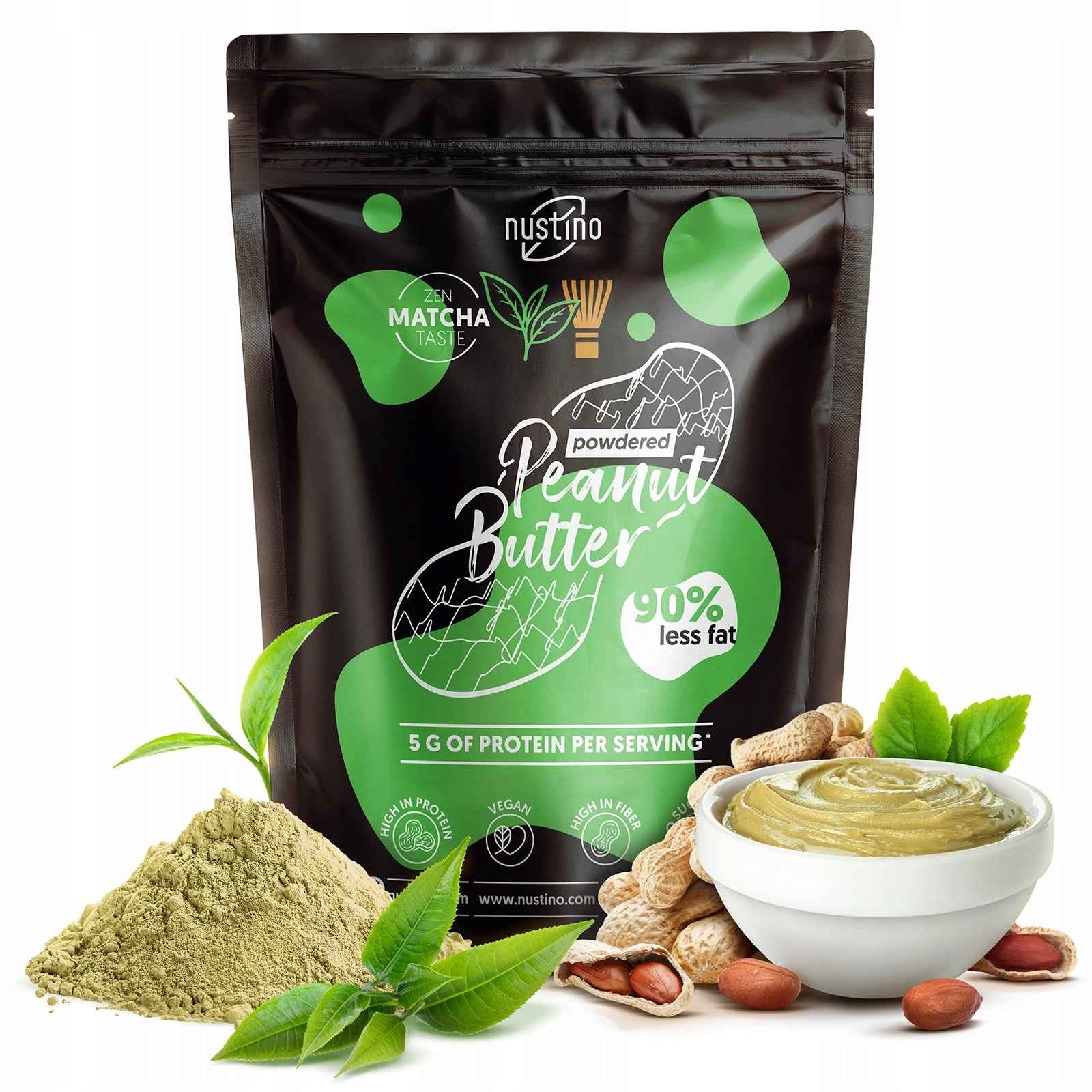 Nustino Masło Orzechowe w Proszku Matcha 400 g