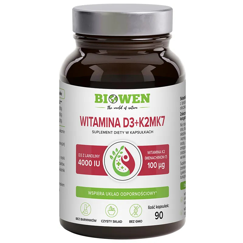 Biowen Witamina D3+K2 90 kapsułek