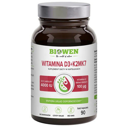 Biowen Witamina D3+K2 90 kapsułek