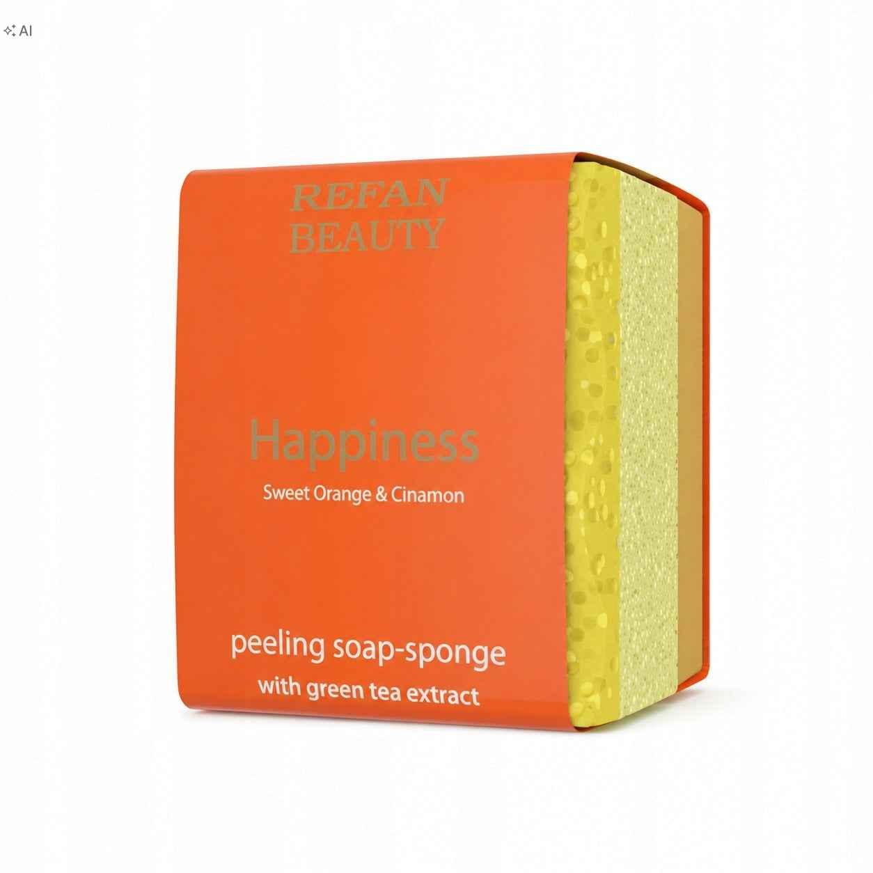 REFAN Gąbka-Mydło Happiness Pomarańcza Cynamon  75 g