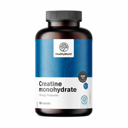 Healthy World Monohydrat kreatyny 3000 mg 180 tabletek