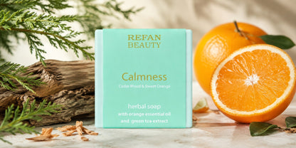 REFAN Mydło w kostce Calmness Cedr Pomarańcza  120 g