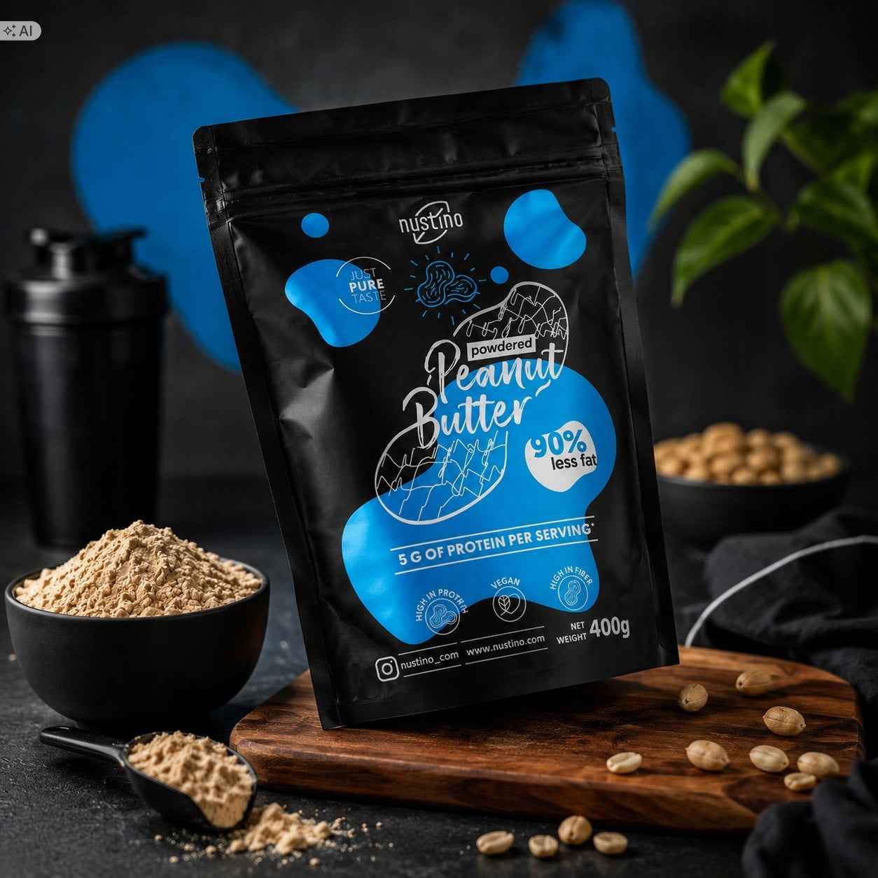 Nustino Masło Orzechowe w Proszku Pure 400 g