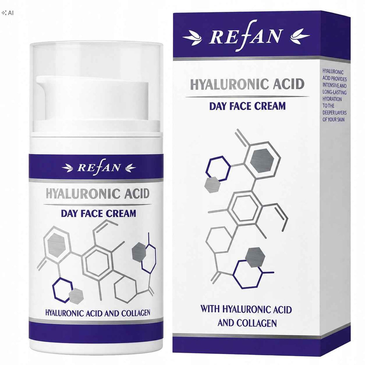 REFAN Krem do Twarzy na Dzień HYALURONIC ACID 50 ml