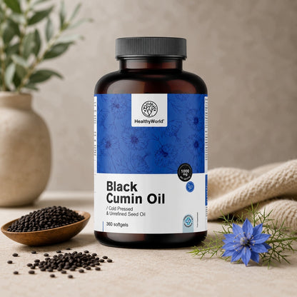 Healthy World Olej z czarnuszki 360 kapsułek